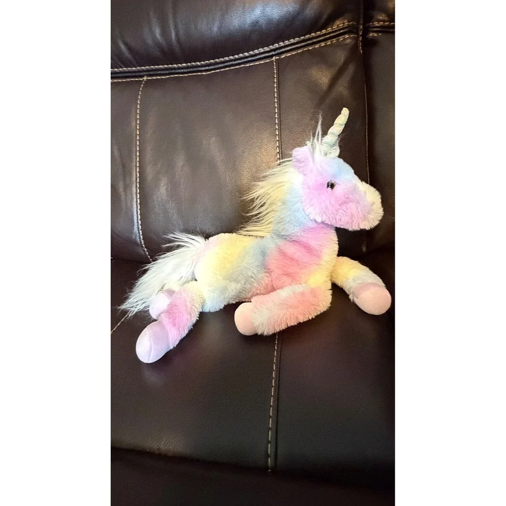 Douglas Cuddle Toy Pastel Rainbow Unicorn Anita  Plush 16 Inch Stuffed Animal